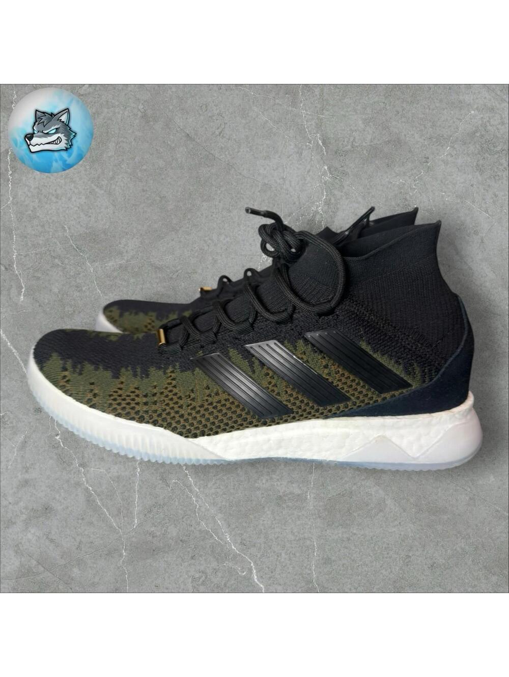 Adidas Paul Pogba Predator Shoes Black Green Indoor Soccer Mens 9 BB7416 New - Picture 3 of 6